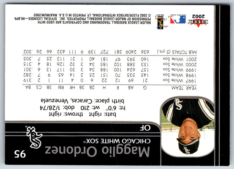 2002 Fleer Maximum Magglio Ordonez