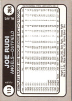 1981 Fleer Star Stickers Joe Rudi #113