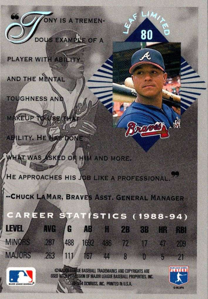 1994 Leaf Limited Tony Tarasco