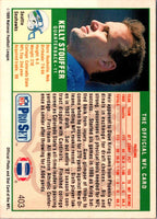 1989 Pro Set Kelly Stouffer #403 Rookie