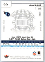2003 Fleer Authentix Steve McNair #99