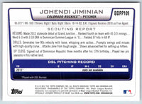 2012 Bowman Johendi Jiminian #BDPP109