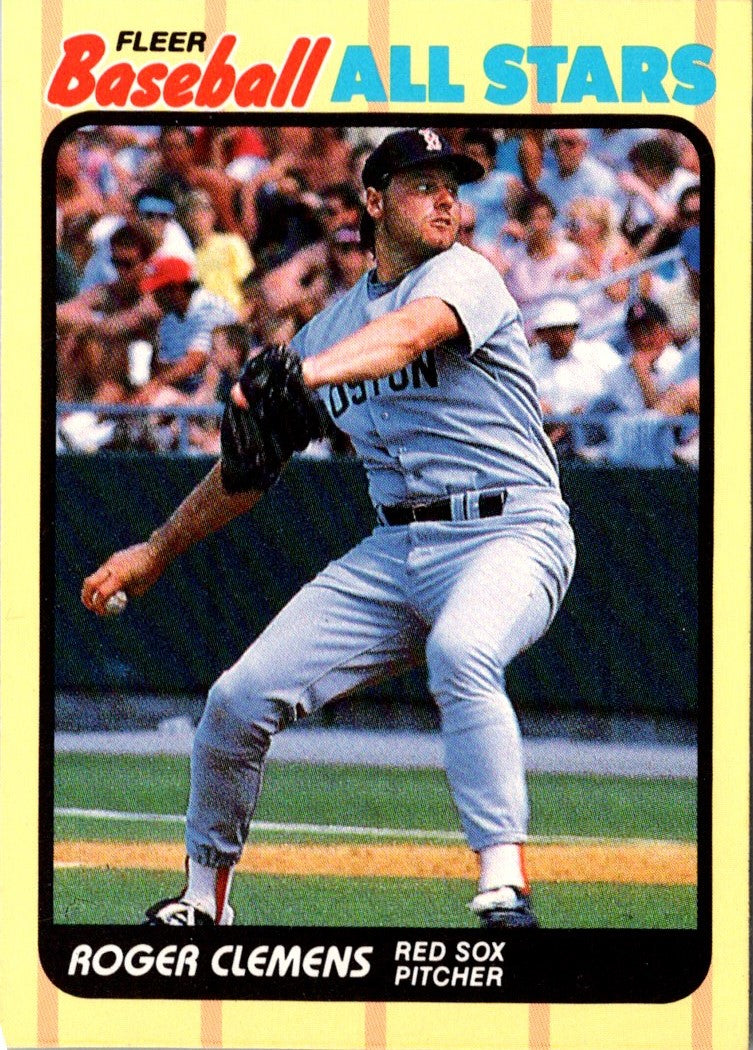 1989 Fleer For The Record Roger Clemens