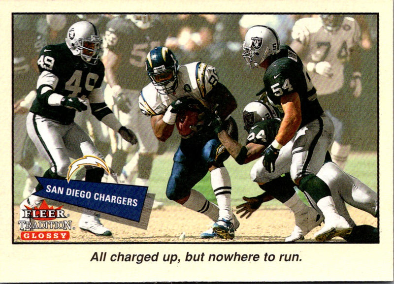 2001 Fleer Tradition Glossy San Diego Chargers