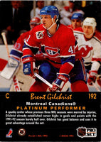 1991 Pro Set Platinum Brent Gilchrist #192