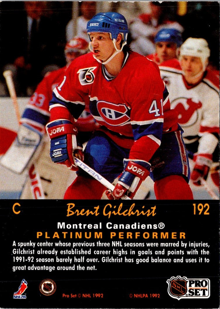 1991 Pro Set Platinum Brent Gilchrist