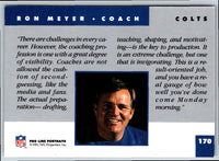 1991 Pro Line Portraits Ron Meyer #170
