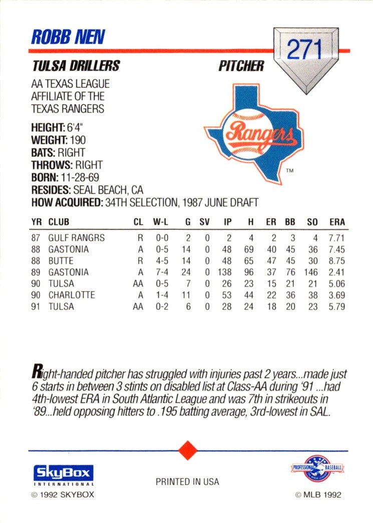 1992 SkyBox AA Robb Nen