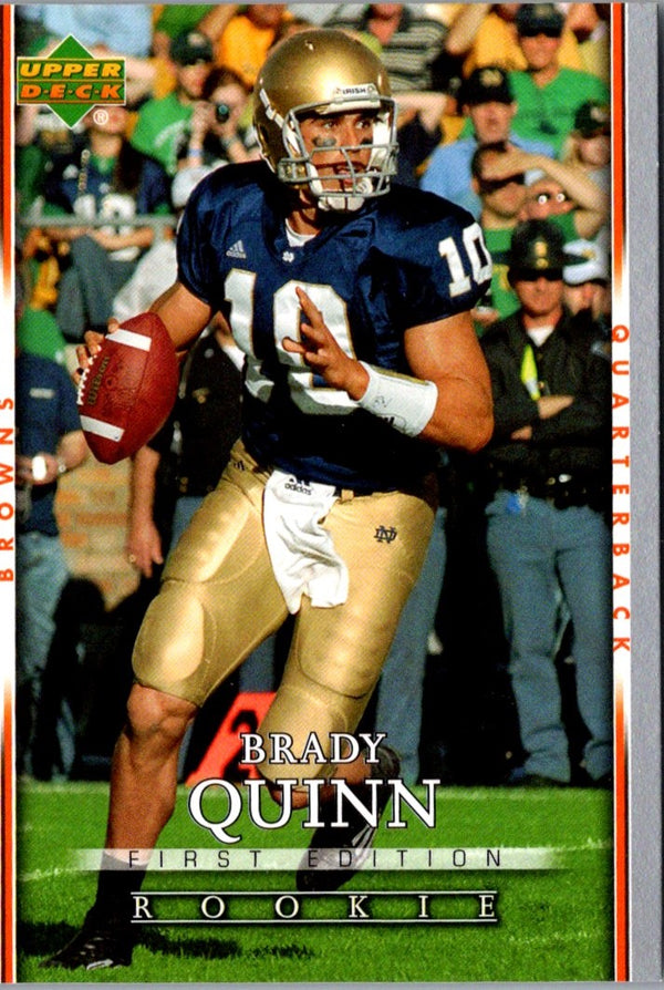 2007 Upper Deck First Edition Brady Quinn #102 Rookie