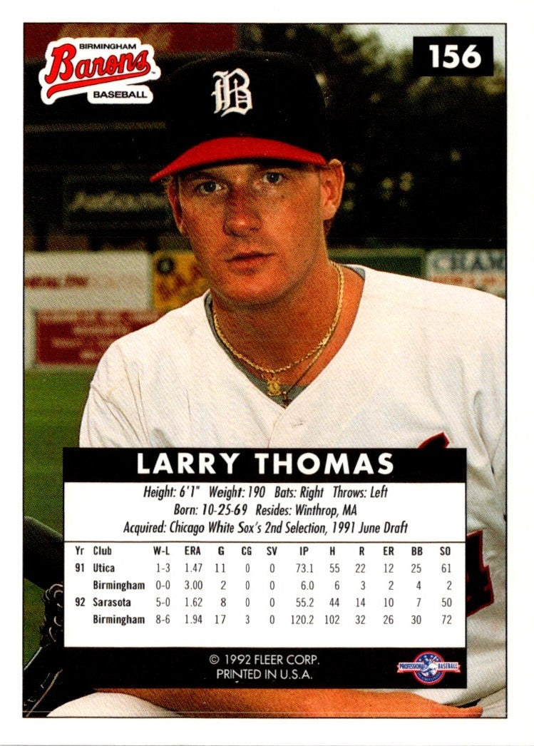 1992 Fleer Excel Larry Thomas