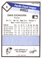1989 TCMA Albuquerque Dukes Dave Eichhorn #6