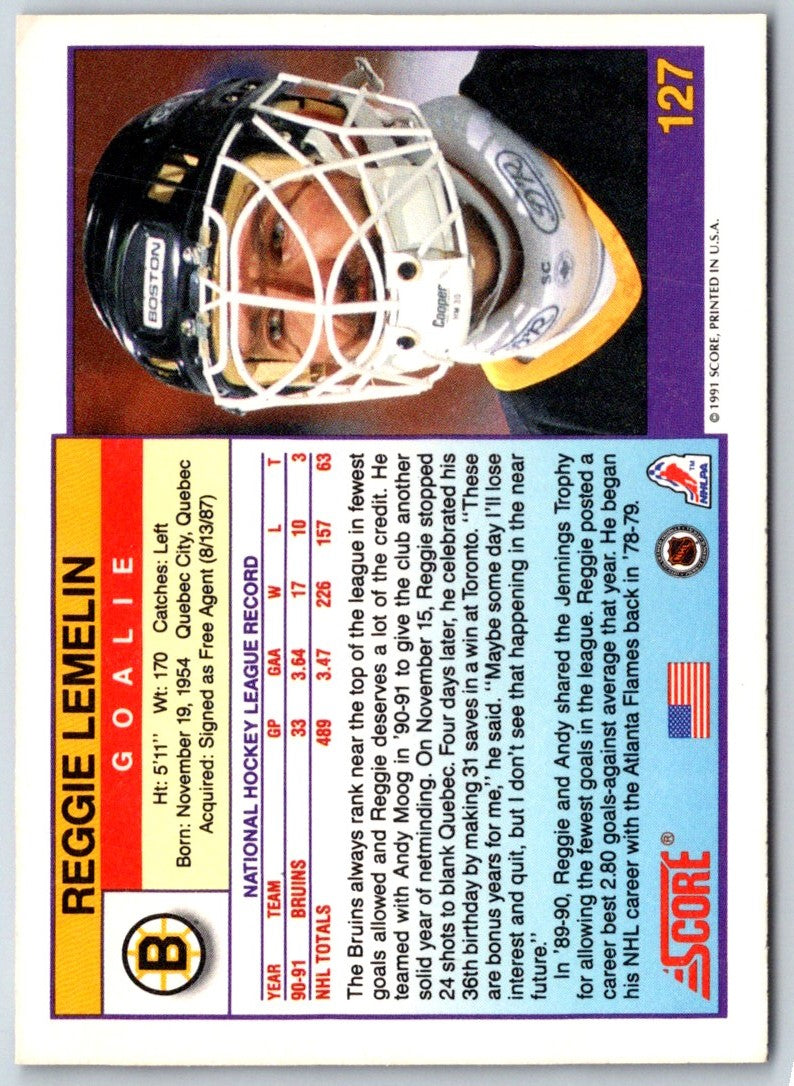 1991 Score Reggie Lemelin