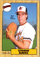 1987 O-Pee-Chee Storm Davis #349