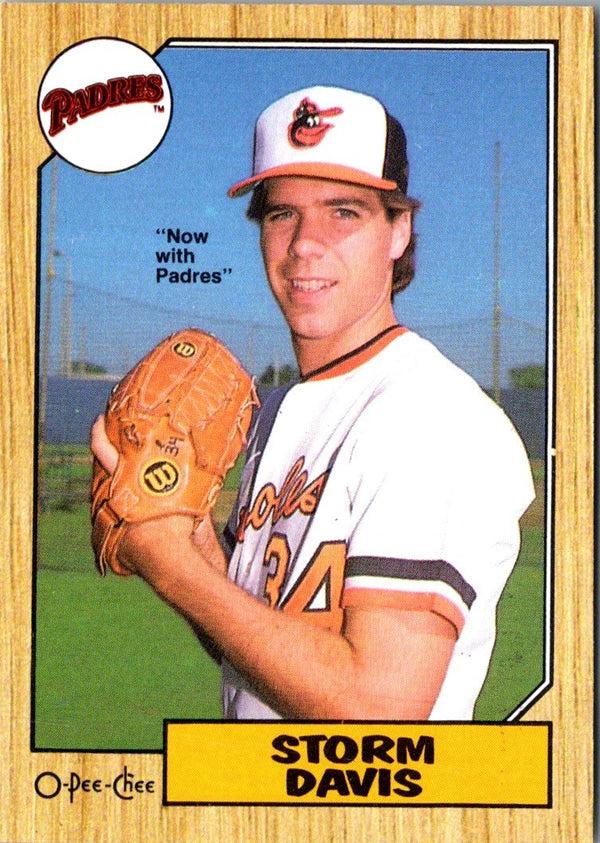 1987 O-Pee-Chee Storm Davis #349