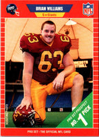 1989 Pro Set Brian Williams #505 Rookie