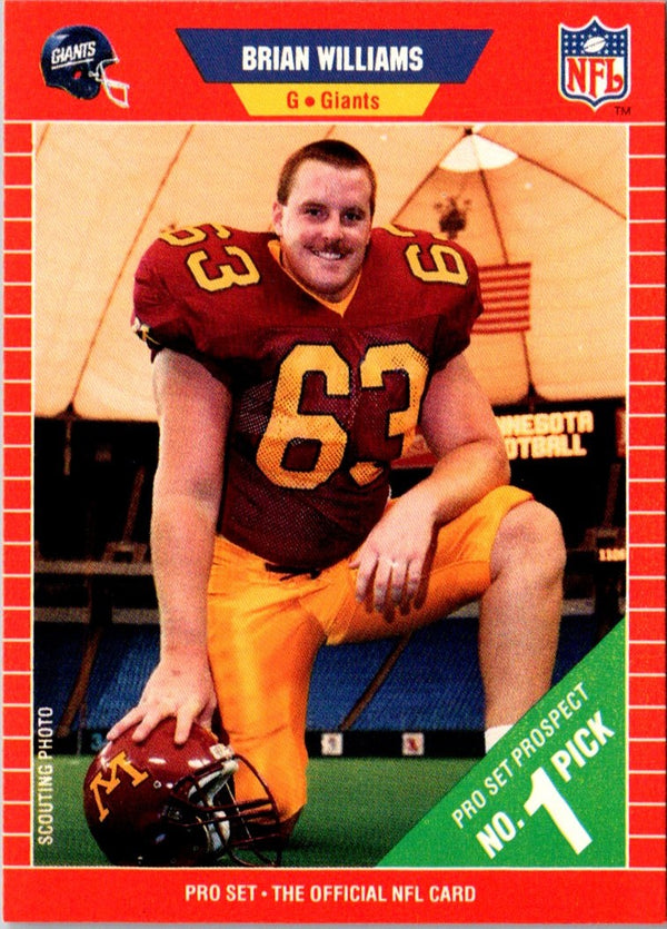 1989 Pro Set Brian Williams #505 Rookie