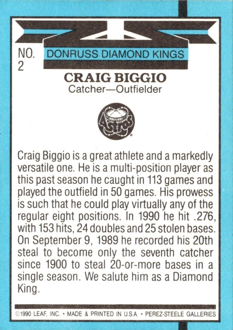 1991 Diamond Kings Craig Biggio