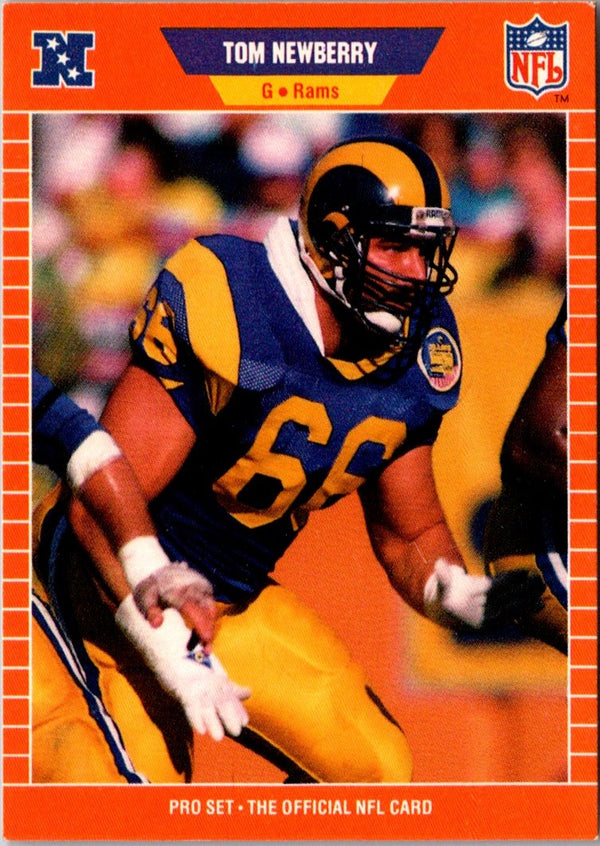 1989 Pro Set Tom Newberry #205 Rookie