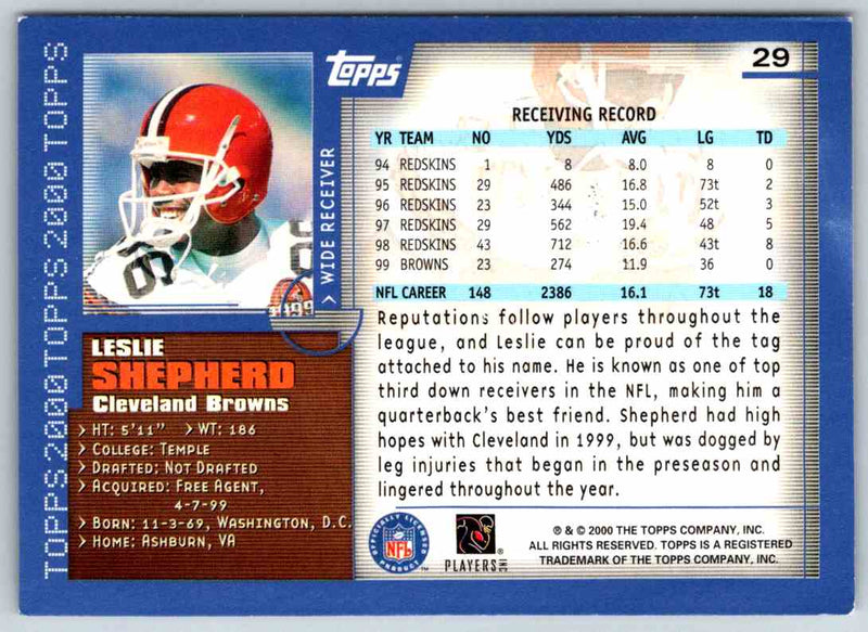 2011 Topps Football Leslie Shepherd