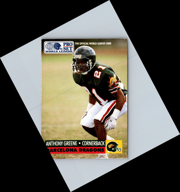 1991 Pro Set WLAF World Bowl Combo Anthony Greene #5