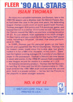 1990 Fleer All-Stars Isiah Thomas #6