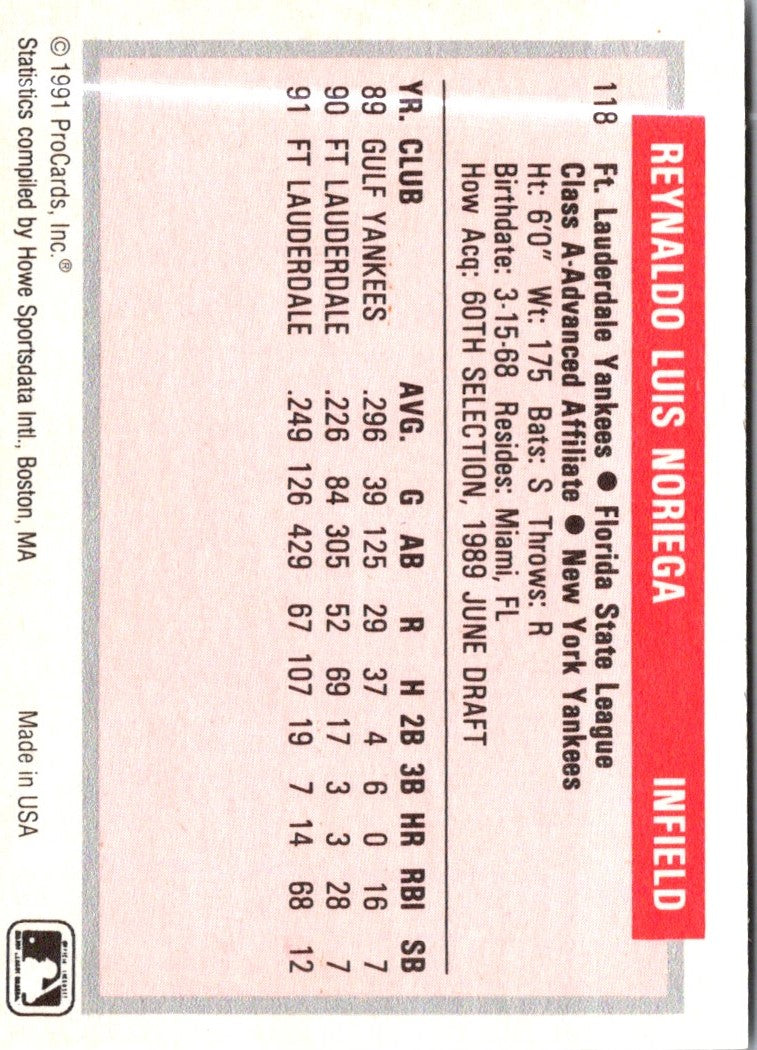 1991 ProCards Rey Noriega