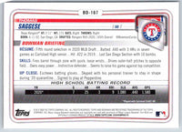 2020 Bowman Thomas Saggese #BD-167