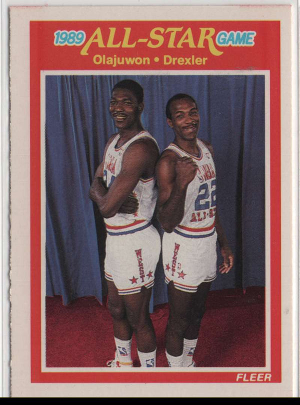 1989 Fleer Akeem Olajuwon/Clyde Drexler #164