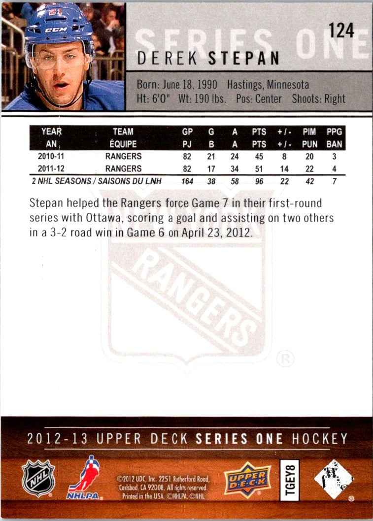 2012 Upper Deck Derek Stepan