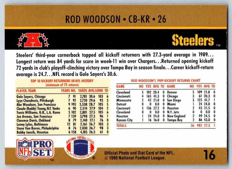 1990 Pro Set Rod Woodson