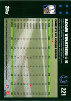 2007 Topps Adam Vinatieri #221