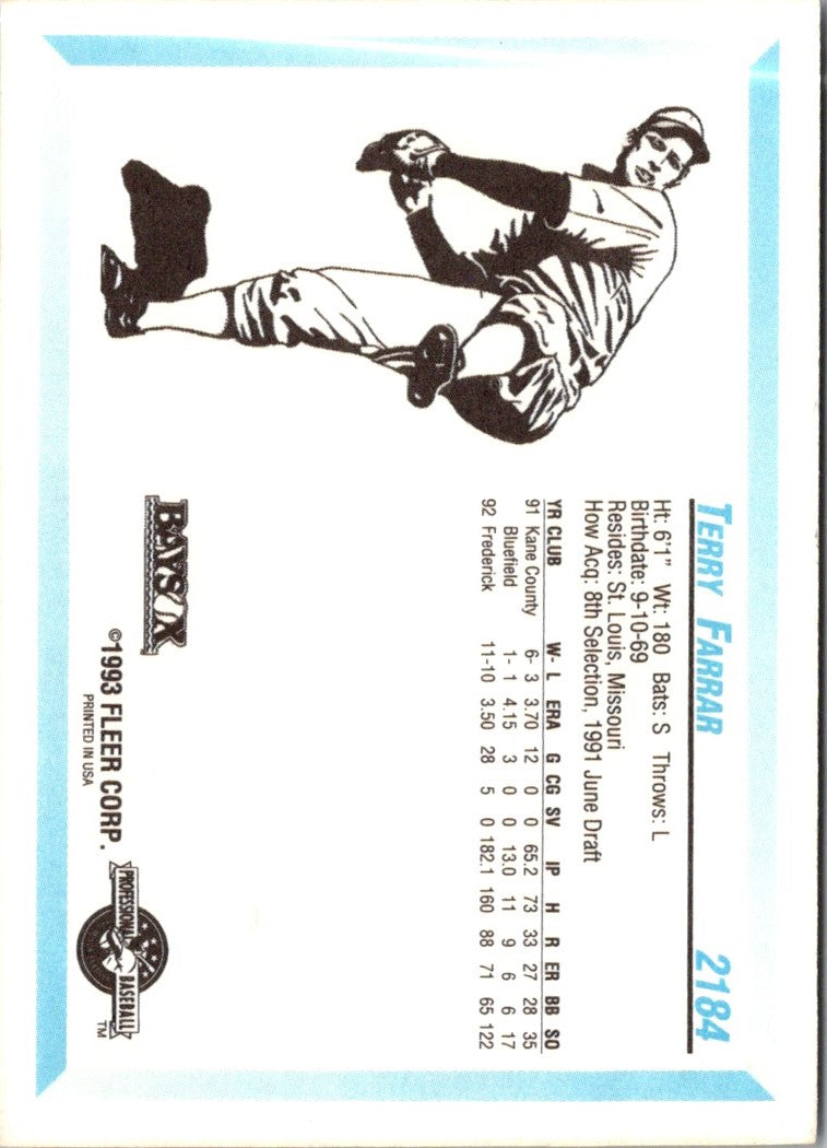 1992 Fleer ProCards Terry Farrar