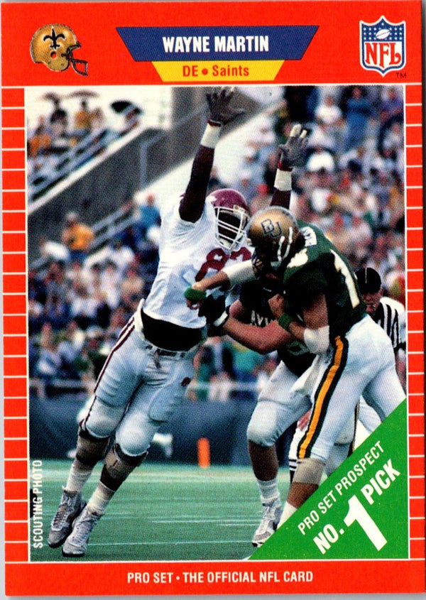 1989 Pro Set Wayne Martin #504 Rookie