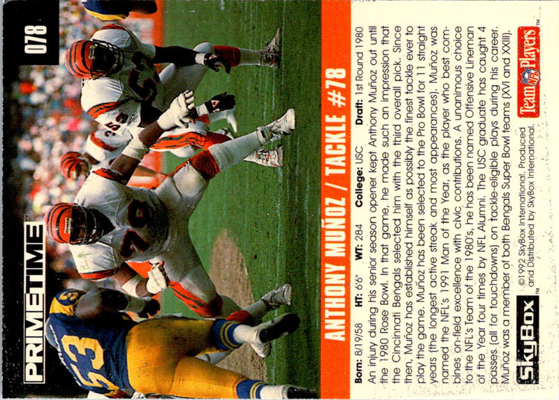 1992 Skybox Impact Anthony Munoz