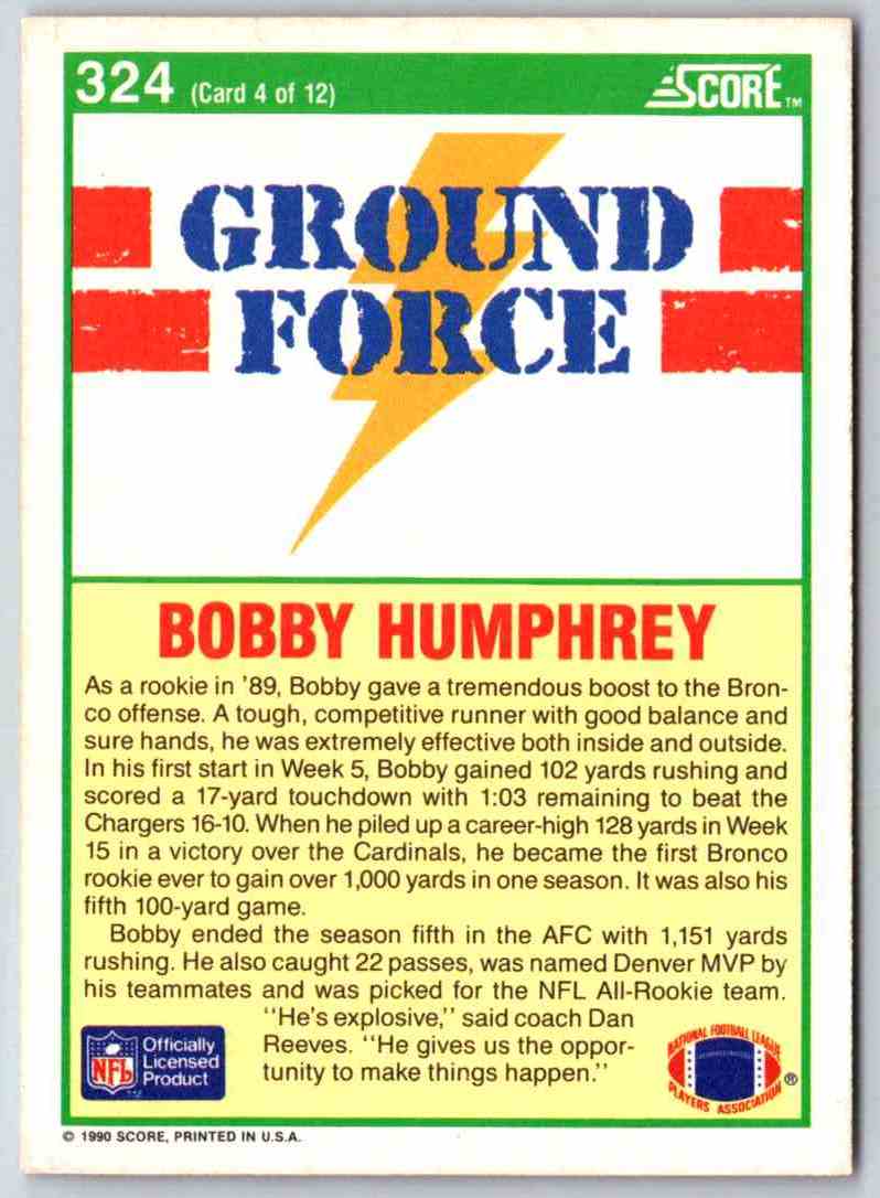 1990 Score Bobby Humphrey