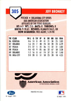 1991 Line Drive AAA Jeff Bronkey #305