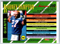 1993 Bowman Football Rodney Hampton #350