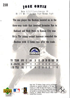 2001 SP Authentic Jose Ortiz #210