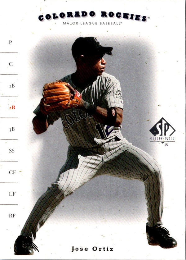 2001 SP Authentic Jose Ortiz #210