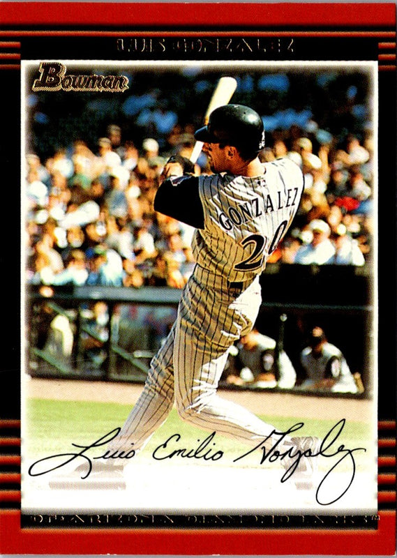 2002 Bowman Gold Luis Gonzalez #95