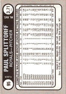 1981 Fleer Star Stickers Paul Splittorff