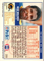 1989 Pro Set Mike Wilcher #209