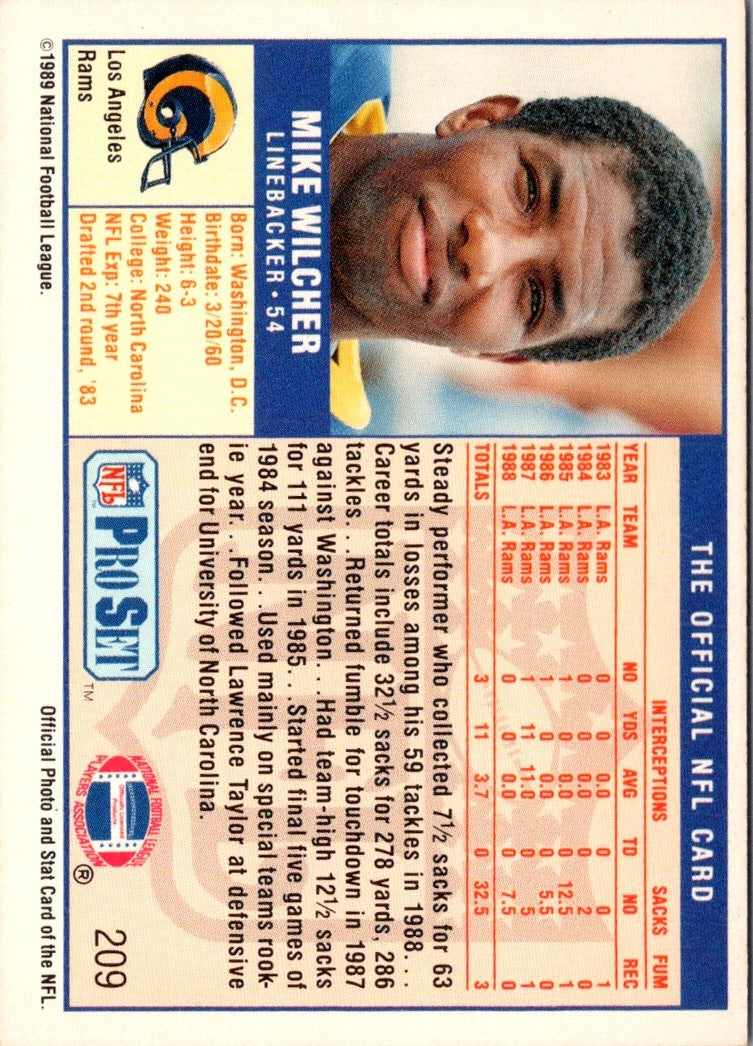 1989 Pro Set Mike Wilcher