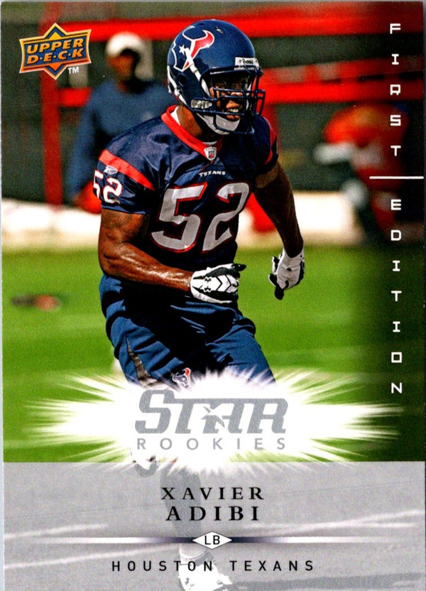 2008 Upper Deck First Edition Xavier Adibi #200 Rookie