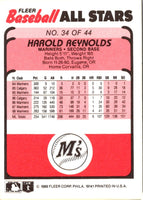 1989 Fleer Baseball All-Stars Harold Reynolds #34