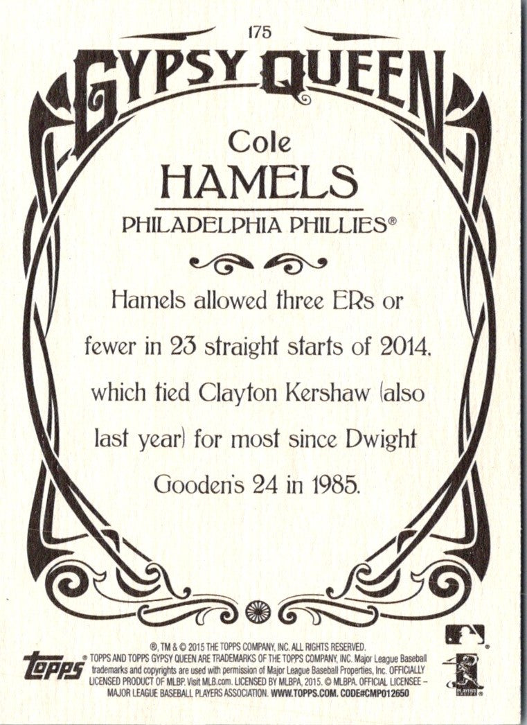 2015 Topps Gypsy Queen Cole Hamels