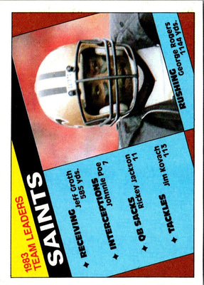 1984 Topps Saints Team Leaders - George Rogers #299