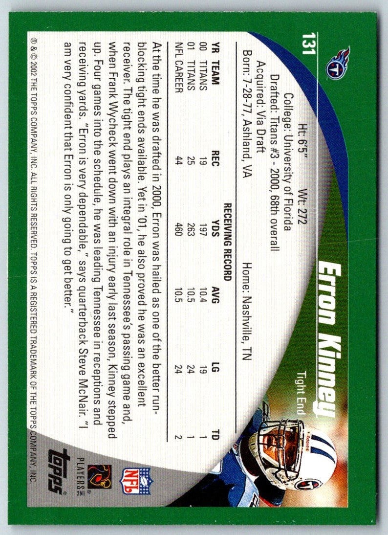 2002 Topps Erron Kinney