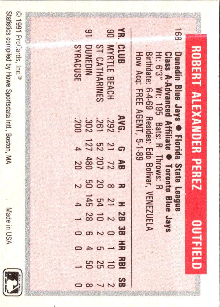 1991 ProCards Robert Perez