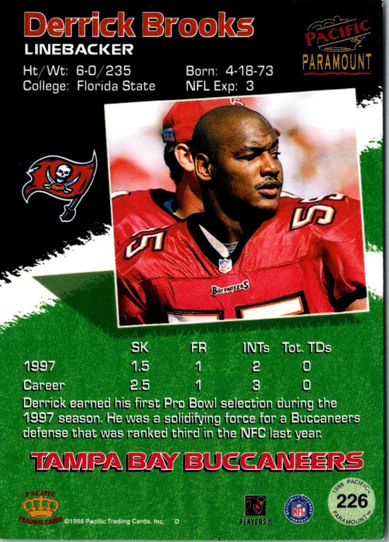 1998 Pacific Paramount Derrick Brooks